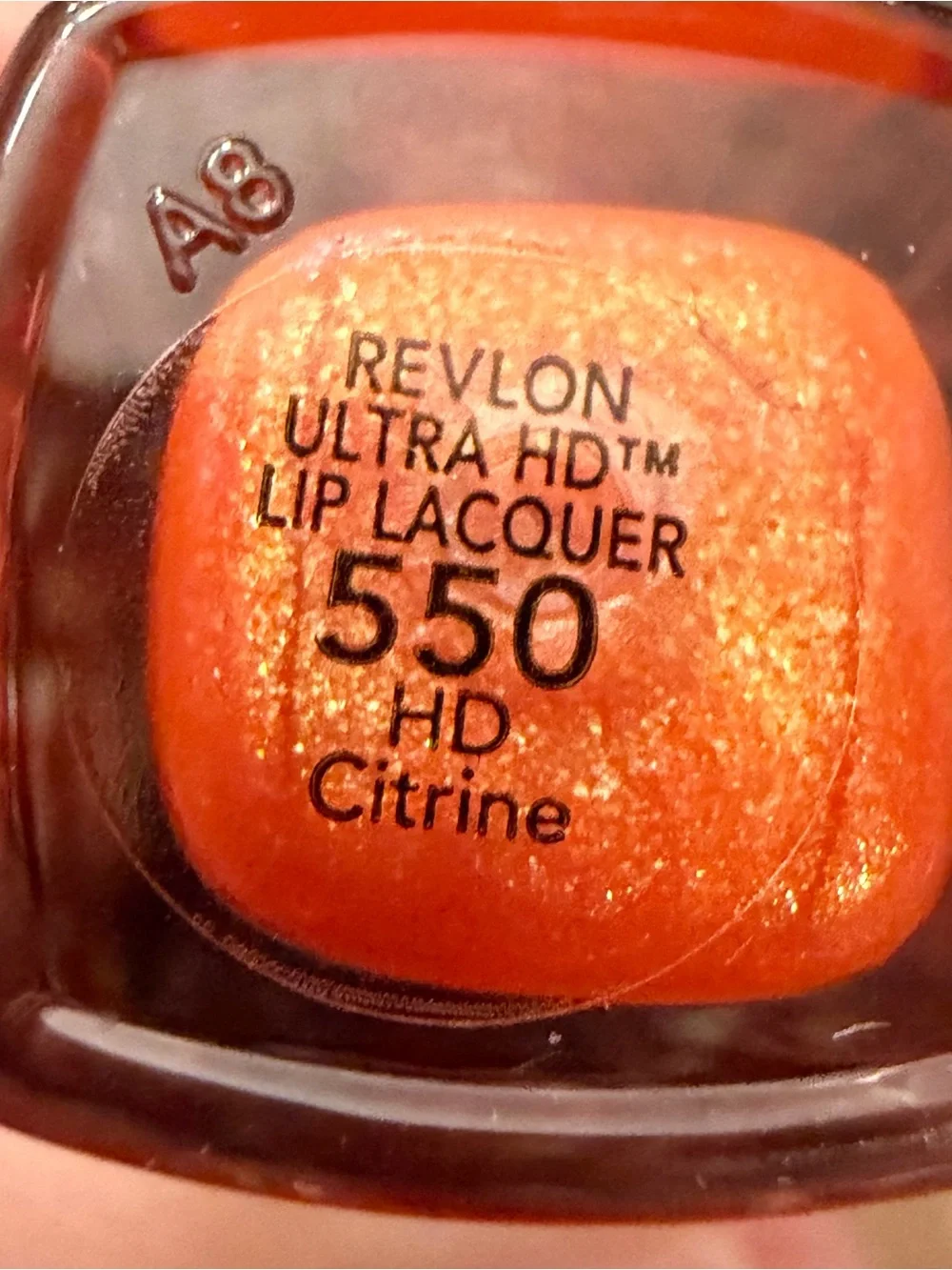 Revlon Ultra‎ HD Lip Lacquer CITRINE Orange Shimmer Made In USA NEW